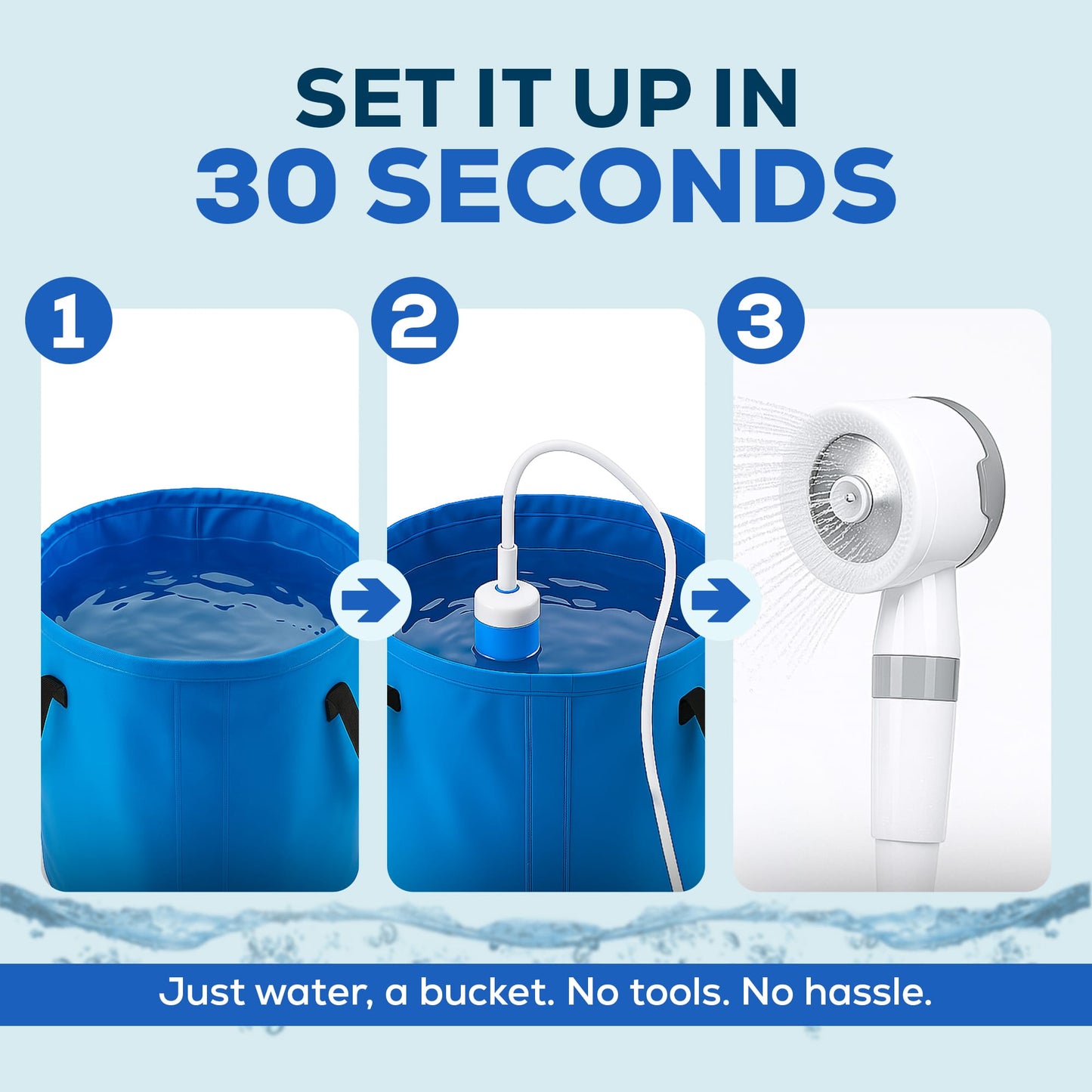 PortaPump™ Portable Shower Pump