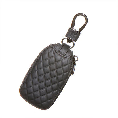 Quilted Leather Car Key Case